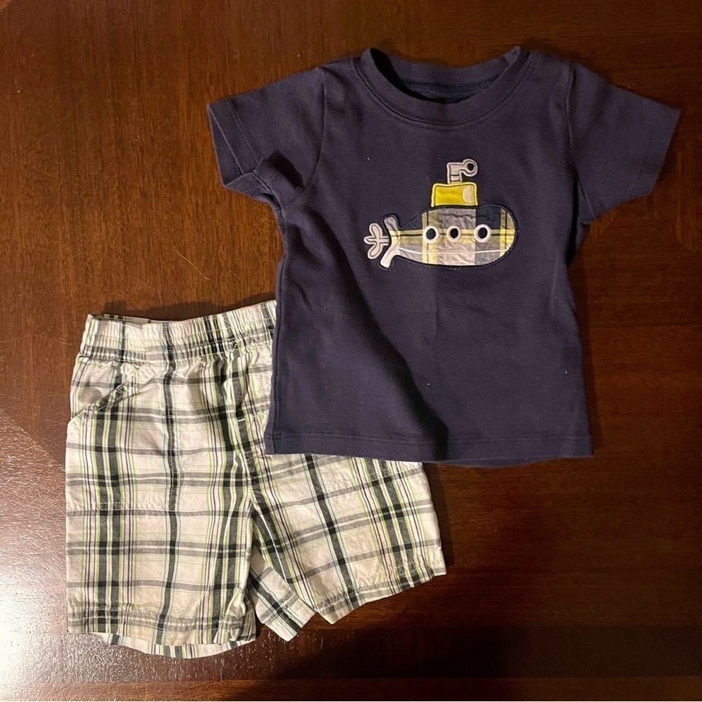 Carter’s/Garanimals | 2 Piece Blue Plaid outfit | 18 mo